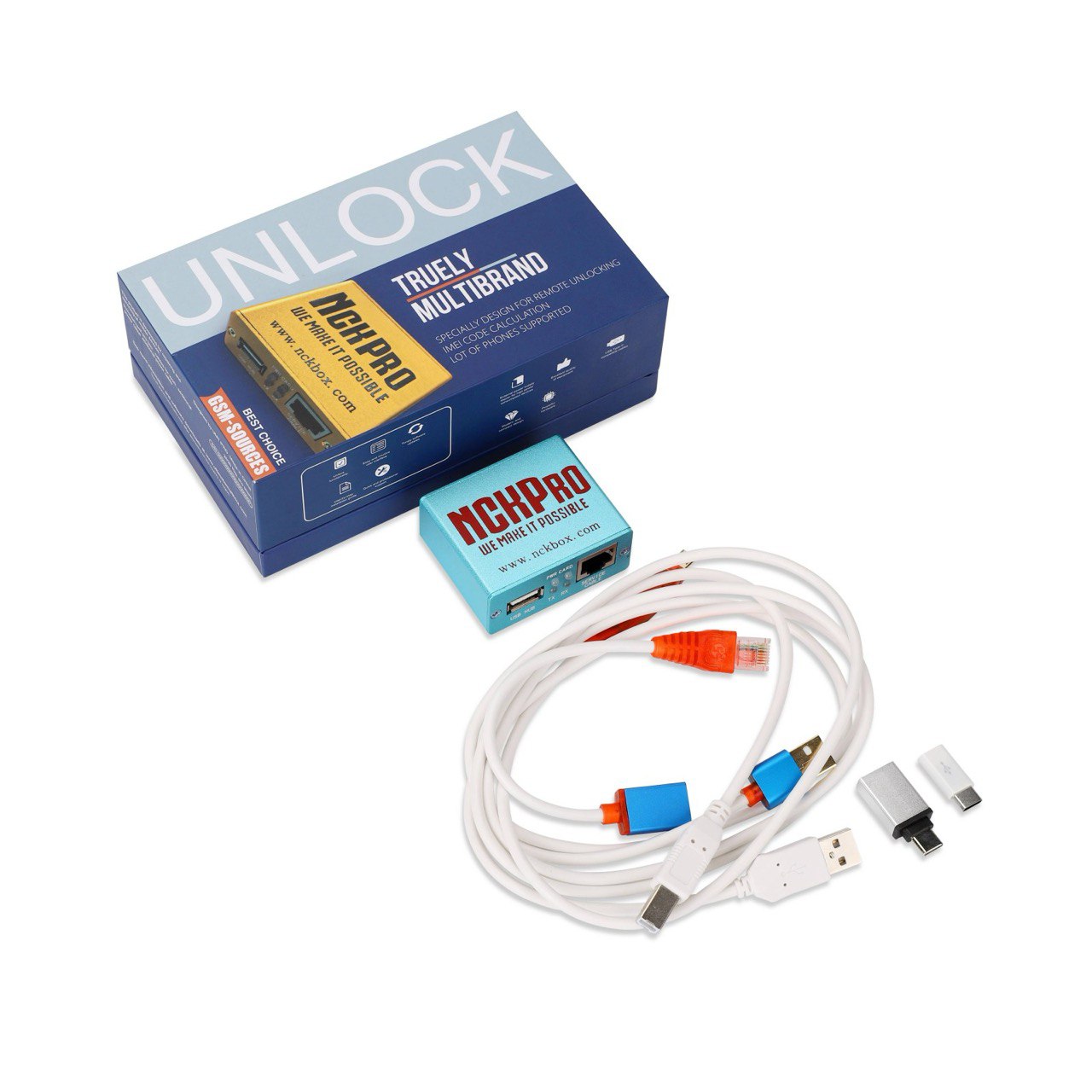 NCK Box Pro avec CABLE MULIBOOT GSM